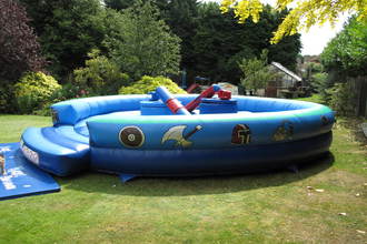 Gladiator Duel, 26'(d) x 22'(w), 18'(d) x 18'(w)