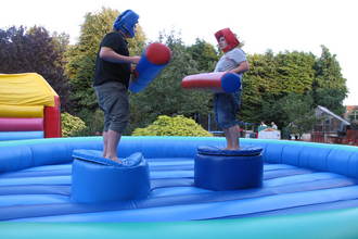 Gladiator Duel, 26'(d) x 22'(w), 18'(d) x 18'(w)