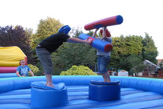 Gladiator Duel, 26'(d) x 22'(w), 18'(d) x 18'(w)