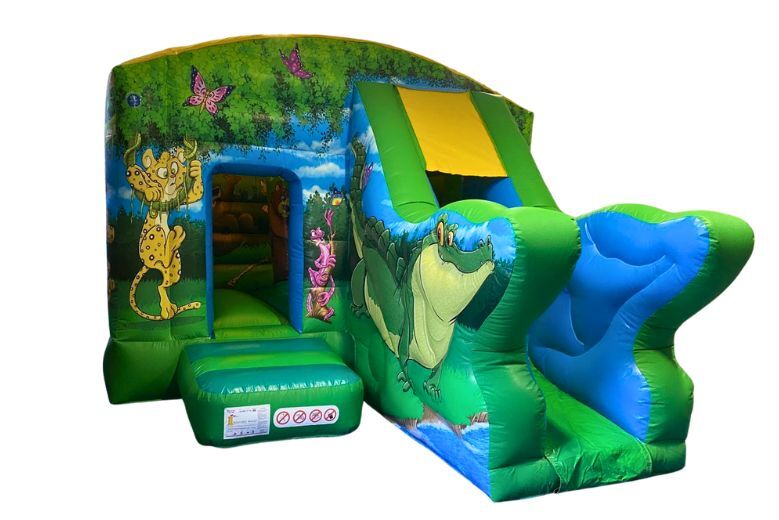 Jungle Jump & Slide, 26'2"(d) x 16'6"(w) x 10'(h) - 8m(d) x 5m(w) x 3.1m(h), P15166