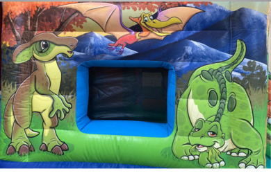 Dino Jump & Slide, 26'2''(d) x 16'6''(w) x 10'(h) - 8m(d) x 5m(w) x 3.1m(h), P15167